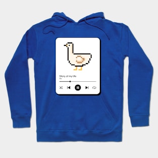 'Story of my life' Cute Duck Music Player Design Hoodie